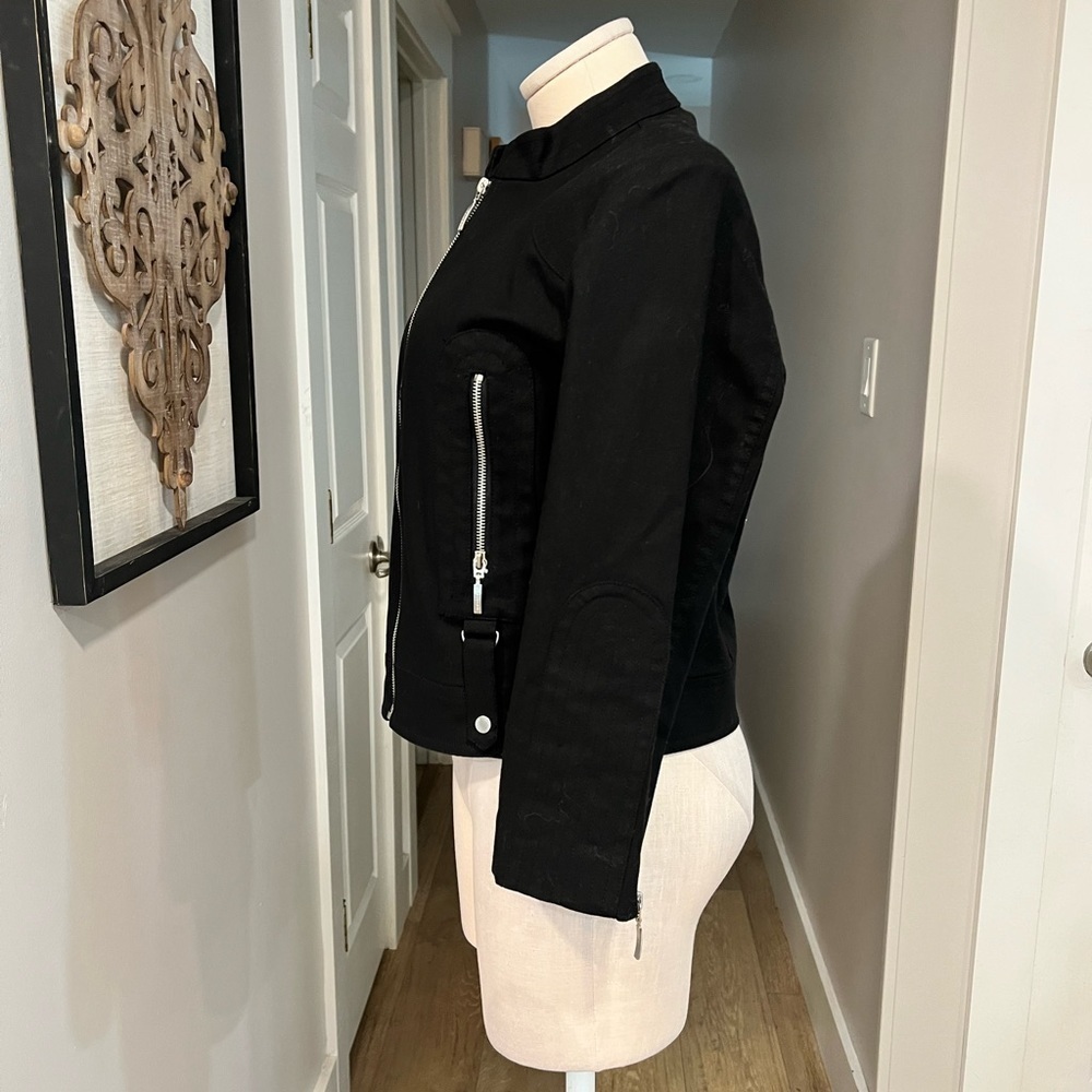 IDEOLOGY Black Jean Jacket with Zippers - Picture 8 of 14